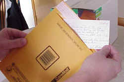 Note goes into Bubble Mailer